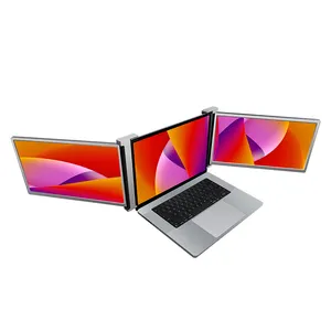 Factory hot sale oem/odm consumer electronics 15 inch triple screen monitor extender for laptop easy installation