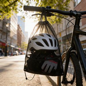 Water-Resistant Mesh <b>Drawstring</b> <b>Backpack</b> - Lightweight Outdoor Bag for Swimming Diving Gear Organization - Product Image 3