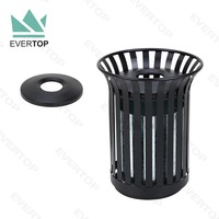 DA-29B 19 Gal 70L Entonnoir Ouvert Couvercle Nouvelle Poubelle Extérieure Rue Poubelle Extérieur Poubelle Support Poubelle Parc Poubelle Extérieur