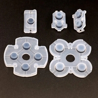 Kit de boutons JDS 030 pour PS4, pièces de rechange en caoutchouc silicone pour réparation de clavier, tampons de boutons conducteurs pour manette PS4