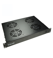 Ventilateur axial 4Fans 1U 19 pouces pour serveur de sol réseau, personnalisable OEM, 220V DC, roulement à billes, SPCC, 15W