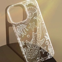 Étui Coque Baleine Blanche ZL292 pour iPhone 17 Pro Max, 16 Pro Max, 15 Plus, 14 Pro, Airbag, 13 Transparent