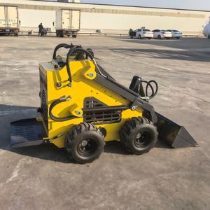 무료 배송 저렴한 로더 스키드 스티어 EPA 디젤 미니 휠 로더 쿠보타 엔진 소형 미니 스키드 스티어 로더 잔디 깎이 포함 - Product Image 5