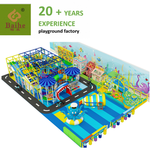 BAIHE Attrezzatura per Parco Giochi Interno a Tema Oceano per Bambini - Stazione di Gioco Sim City con Casa per Giochi di Ruolo, Struttura per Arrampicata <span class=keywords><strong>in</strong></span> PVC, Città 500kg - Product Image 2