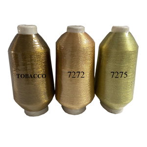 High Tenacity MS ST Type <strong>Gold</strong> Metallic Thread <strong>Yarn</strong> for Embroidery Knitting and Weaving - Product Image 1