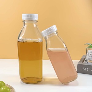 空の300ml、500ml、1000mlのガラス製牛乳・ジュースボトル（タンパーエビデントキャップ付き、飲料包装用プレスアンドターンキャップ） - Product Image 4