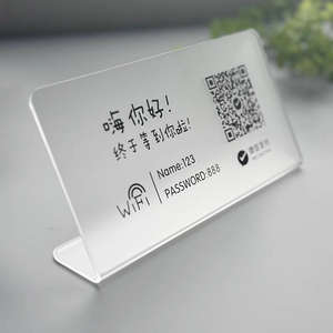Porta-Códigos QR Acrílicos Personalizados en Forma de L con Acabado Esmerilado para <span class=keywords><strong>Venmo</strong></span>, Instagram, Facebook, PayPal, para Tiendas, Restaurantes y Hoteles - Product Image 4