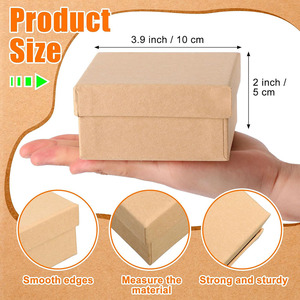Cajas <span class=keywords><strong>de</strong></span> regalo pequeñas Mache <span class=keywords><strong>de</strong></span> papel cuadrado marrón Kraft con tapa anidada DIY artesanía <span class=keywords><strong>de</strong></span> cartón pintura vacía diseños <span class=keywords><strong>de</strong></span> <span class=keywords><strong>caja</strong></span> <span class=keywords><strong>de</strong></span> almacenamiento <span class=keywords><strong>para</strong></span> <span class=keywords><strong>juguetes</strong></span> - Product Image 2