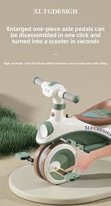 Tricycle pliable multifonctionnel 5 en 1 pour tout-petits - Vélo à pédales, poussette et porteur pour bébés de 1 à 6 ans, léger, vente en gros - Product Image 2