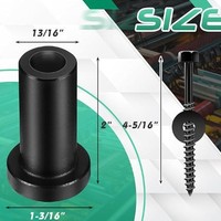 Soporte espaciador para riel de puerta corredera, extensión de abrazadera para tubo de acero con tornillos, espaciador negro mate para riel de montaje en pared