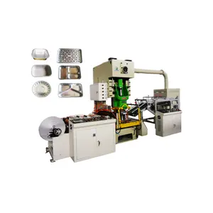 Full Automatic Aluminum Foil Food Dishes Container Lunch Box Making Machine Whole Production Line