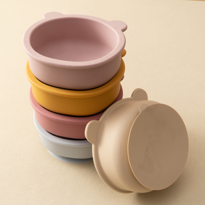 Set de Alimentación de Silicona <span class=keywords><strong>para</strong></span> Bebés, Tazón con Succión de Osito Adorable, Vajilla Infantil, Contenedor Suave <span class=keywords><strong>para</strong></span> Alimentos y Frutas - Product Image 2