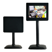 Écran client LCD USB POS 9,7 pouces à prix d'usine, affichage client monté sur poteau, résolution 1024x768, compatible multi-OS