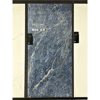 Carreaux de céramique de bain en dalle de porcelaine en marbre bleu de haute qualité pour les repas en plein air Pierre frittée de 3mm d'épaisseur avec motifs de mur de balcon