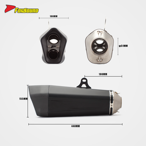 Para <span class=keywords><strong>Kawasaki</strong></span> Ninja <span class=keywords><strong>400</strong></span> Acero inoxidable 51mm Calibre Escape Secció<span class=keywords><strong>n</strong></span> media Tubo de escape para <span class=keywords><strong>Kawasaki</strong></span> Ninja <span class=keywords><strong>400</strong></span> - Product Image 4