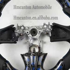 Hot Selling Quality Forged Carbon Fiber Smooth Leather Blue Stitching Steering <b>Wheel</b> for Infiniti Q50 Car Steering <b>Wheel</b> - Product Image 4
