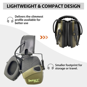 <span class=keywords><strong>Orejeras</strong></span> Deportivas Howard Leight by <span class=keywords><strong>Honeywell</strong></span> R-01526 Impact Sport, Color Verde Oliva, Hechas en China - Product Image 5