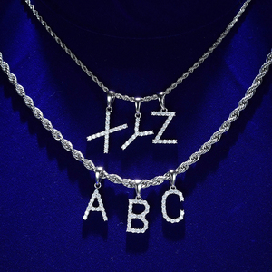 สร้อยคอเพชรตัวอักษร A-Z แบบกำหนดเอง เงินแท้ 925 ชุบทองคำแท้ 14K ประดับเพชรคิวบิกเซอร์โคเนีย จี้ตัวอักษรสำหรับผู้หญิง - Product Image 4