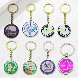 Grosir kustom 3D logam Logo gantungan kunci modis permainan Poker suvenir dengan cincin kunci logam murah promosi - Product Image 1