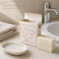 Boîte de savon artisanal compatible Braille, emballage en papier accessible pour savon fait main