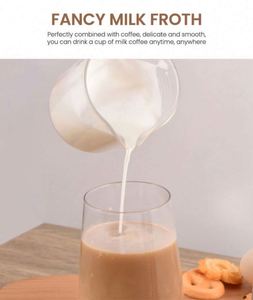 Automatic Usb Rechargeable <b>Milk</b> Frother with Rechargeable Storage Base Electric Hand-held Stainless Steel Foam Machines - Product Image 5