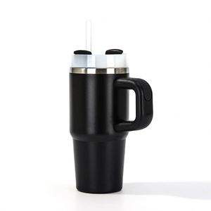 Stainless Steel 14oz <b>Kids</b> Travel Beverage Tumbler with Straw Lid Handle Insulated Drinking Cup - Product Image 4