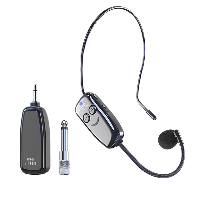 Head-wear UHF Wireless Microphone Headset Rechargeable Head-wear Wireless Microphone for Voice