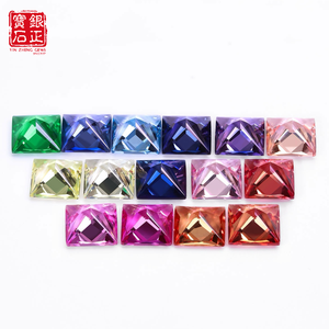 Zafiros Cultivados en Laboratorio, Corte Princesa Cuadrado, Multicolor, Gemas Sueltas para Joyería, Precio de Fábrica al por Mayor, con Certificado AGL - Product Image 6