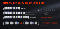 Spot Driving Auxiliary Lights Led Light Roof Linkable Led Light Bar 4x4 52 Inch pour Jeep Trucks