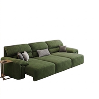 Canapé de salon électrique minimaliste en tissu trois places inclinable avec chaise longue pour appartement, hôtel, hôpital, école
