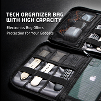 Carry Tech Electronics Power Bank Gadget Organisateur numérique Organisateur de voyage Stockage Câble USB Pochette de transport Sac