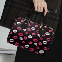 MOQ=1 Prix bas, design personnalisé avec votre logo et motif, sac à main mini pour femme le plus vendu, sac oreiller avec fermeture éclair, impression à la demande, sac lèvres tendance