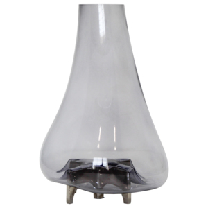 Vaso in vetro con base in metallo, vaso contemporaneo per centrotavola, elemento decorativo moderno per l'arredamento del soggiorno - Product Image 2