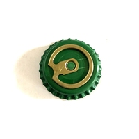 Tapón de corona para botella de cerveza, tapón para botellas brillantes con anillo extraíble, 26mm, negro, dorado, rojo, verde, azul y blanco