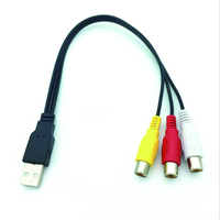 Cable USB Tipo-C a 3 RCA con Cubierta de PVC y Blindaje de Lámina para Uso en Computadoras