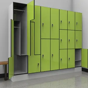 Hpl Locker Opbergkast Hot Selling Industriële Personeel Kleding Metalen Voor Gym School Kantoor Kleedkamer Hpl-Locker 118