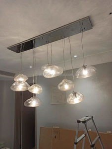 Lampada a Sospensione a Forma di Nuvola in Vetro Moderna di Lusso E27 Lampadario per Villa Casa Bar Ristorante Luce Decorativa - Product Image 5