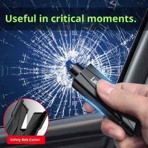 Marteau de sécurité automobile, brise-vitre miniature multifonction avec coupe-cinture, outil d'évacuation d'urgence, ABS 73g - Product Image 4
