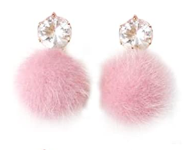 Boucles <span class=keywords><strong>d</strong></span>'oreilles pompon en peluche pour femmes, bijoux féminin, boule en fourrure, cadeau, nouvelle mode - Product Image 3