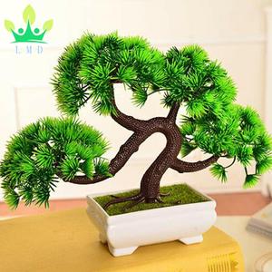 Mini albero Bonsai artificiale <span class=keywords><strong>di</strong></span> pino per interni ed esterni decorazione <span class=keywords><strong>di</strong></span> piante <span class=keywords><strong>di</strong></span> simulazione <span class=keywords><strong>di</strong></span> saluto - Product Image 2
