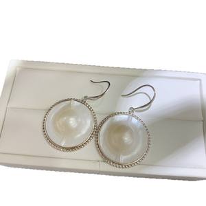 Pendientes de Perlas Naturales MySunshine, 25 mm de Diámetro Exterior, Perla de Concha de Caballo, Tamaño 21-22 mm - Product Image 5