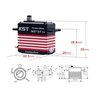 Servomoteur numérique sans noyau KST MS725 V8.0 HV avec capteur Hall sans contact 20Kgf.cm 0.07sec/60 °   pour accessoires d'hélicoptère RC 550 700