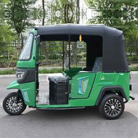 Tricycle électrique 72V pour adultes, 3 roues, type Bajaj-Tuk E-Rickshaw, mini-bus Keke, 4 places, longue portée, avec porte.