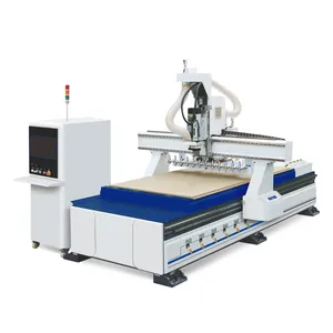 KINGISO Cabinet Design auto loading table and auto labeling ATC Nesting CNC Machine for Wood Furniture Manufacturers