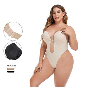 High Quality Wholesale Body Shaper Backless Push Waist Bodysuit Tummy Control Breathable Shapewear Featuring Butt Lifter Thong - Product Image 2