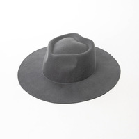 Chapeau Fedora en Laine 100% Premium Blanc Uni en Forme de Cœur, Vierge pour Logo Personnalisé, Unisexe, Hiver, Décontracté, Fête, Extérieur, Chaud