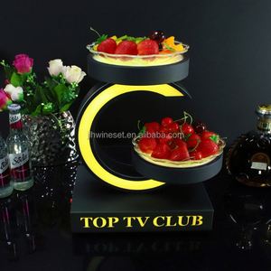 KTV Discothèques Bars et restaurants LED Snack Plateau Double couche Lumineux Fruit Water Tray Durable pour les occasions de fête - Product Image 1