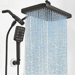 Accessoires de salle de bain doubles, pomme de douche à effet pluie, design moderne, fixation murale, garantie de 2 ans, pomme de douche en plastique ABS - Product Image 2