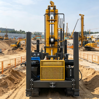 Foreuse hydraulique sur chenilles YJC300 pour puits d'eau, profondeur 300m, moteur Yuchai 85kW, machine de forage DTH, pompe et moteur pour roches dures