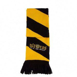 Écharpe de supporter de football en tricot personnalisée avec logo imprimé, vente en gros d'usine - Product Image 4